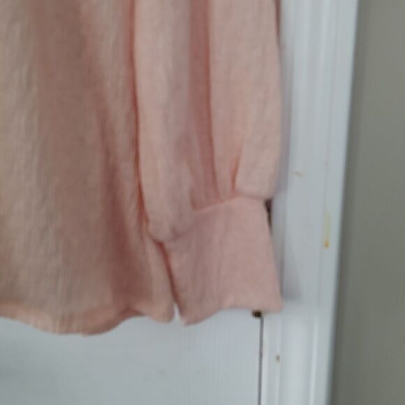 White Birch long sleeve peach hi low tunic Sz  M - Picture 4 of 6